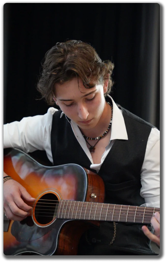 Akustikgitarre aus der Nähe